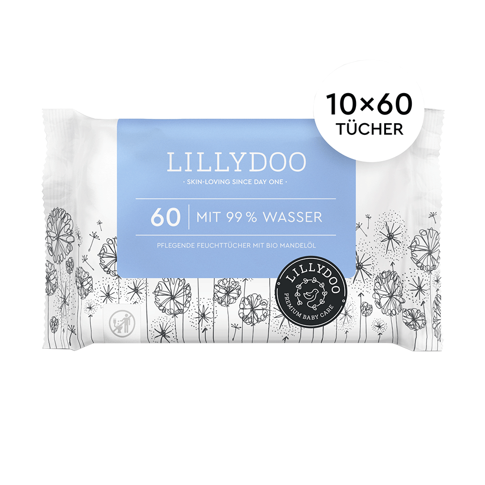 Bild: LILLYDOO Feuchttücher mit 99% Wasser, 10x60 Stück
