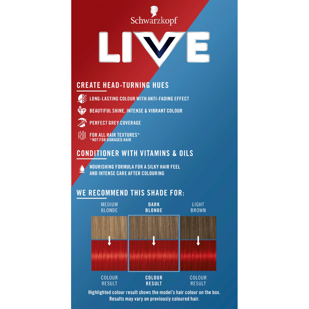 Bild: Schwarzkopf Live Haarfarbe Rot