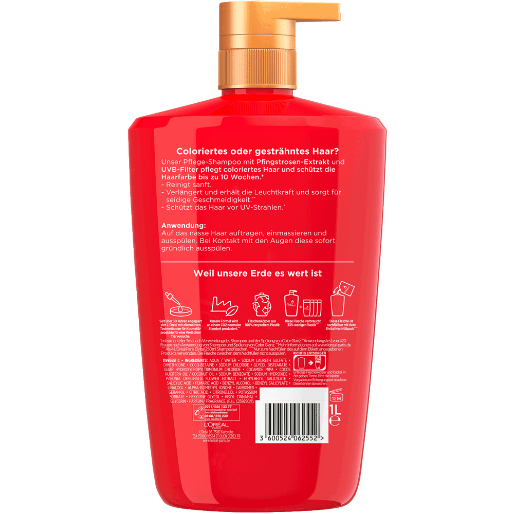 Bild: L'ORÉAL PARIS ELVITAL Color Glanz Shampoo