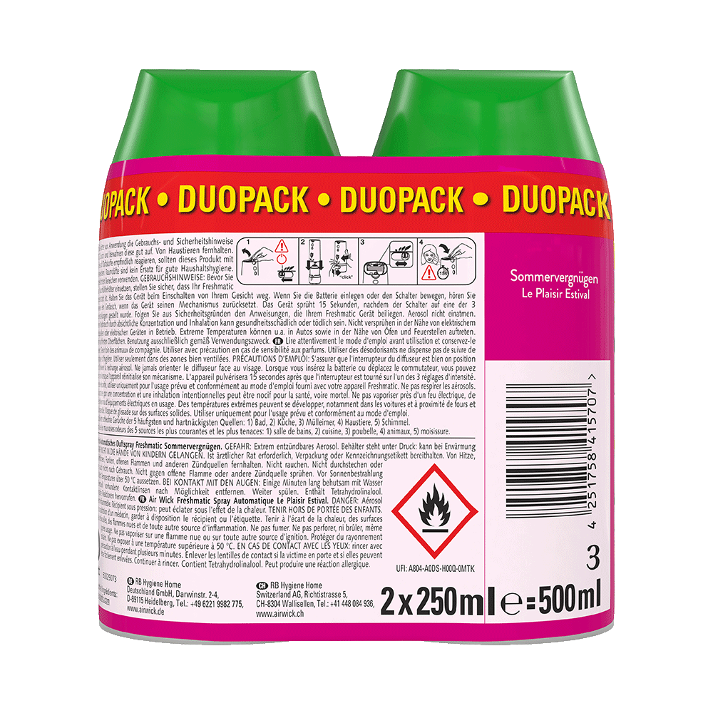 Bild: AIRWICK Automatisches Duftspray Freshmatic Nachfüllung Sommervergnügen
