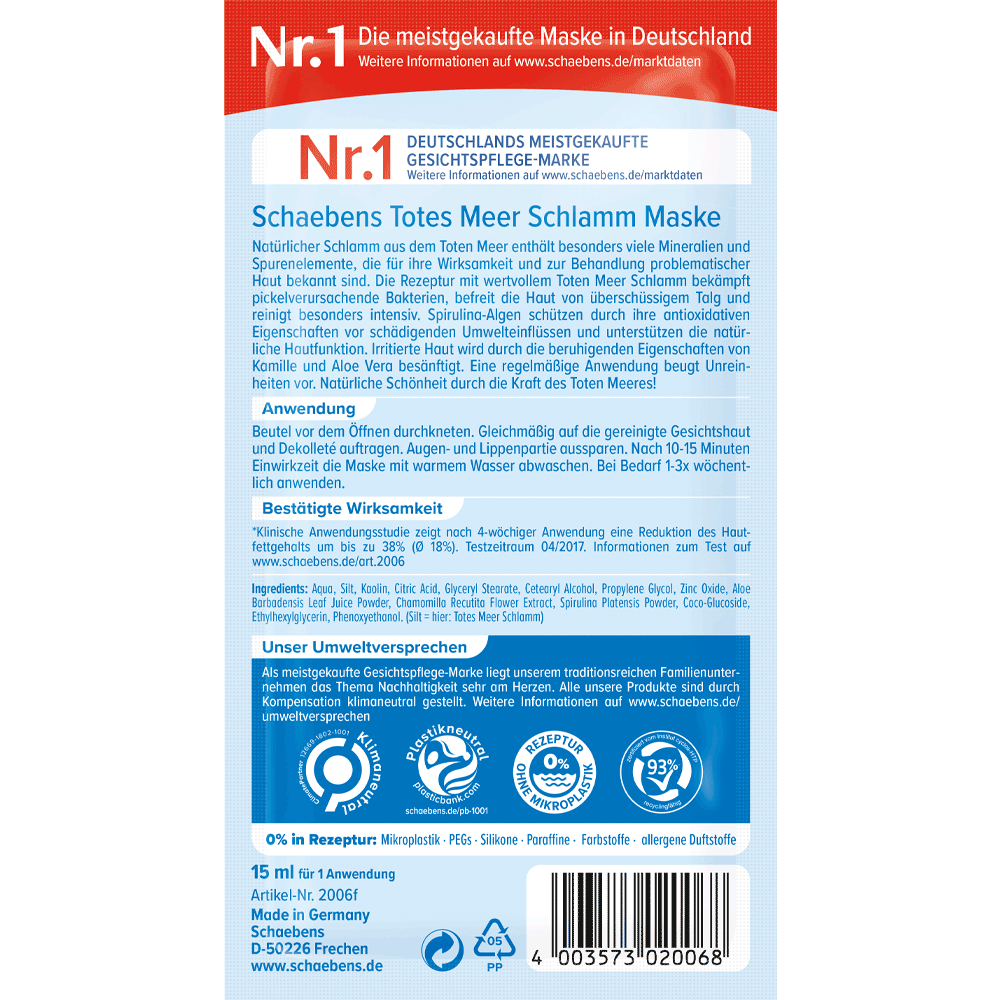 Bild: Schaebens Schlamm Maske Totes Meer