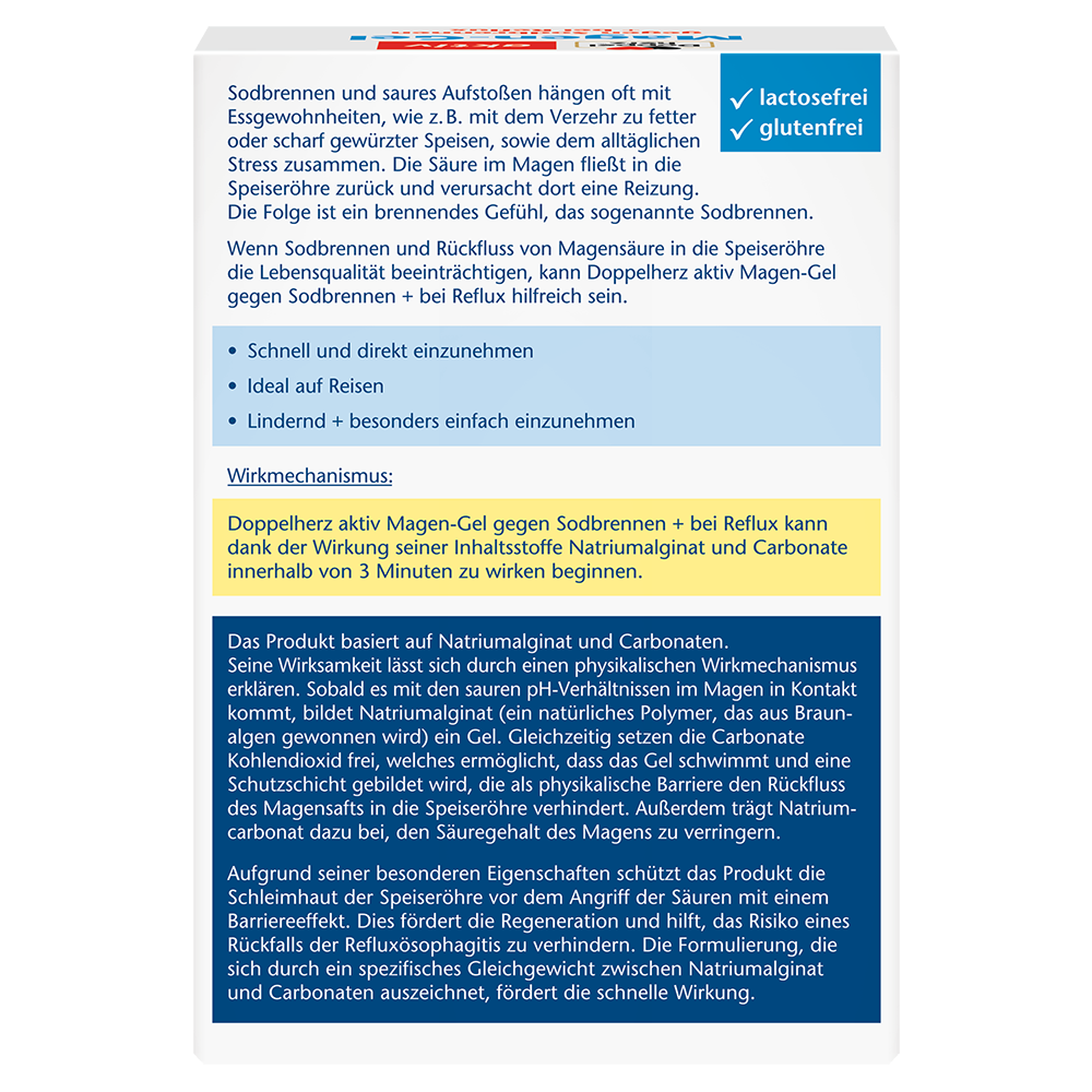 Bild: DOPPELHERZ Magen Gel gegen Sodbrennen + bei Reflux 