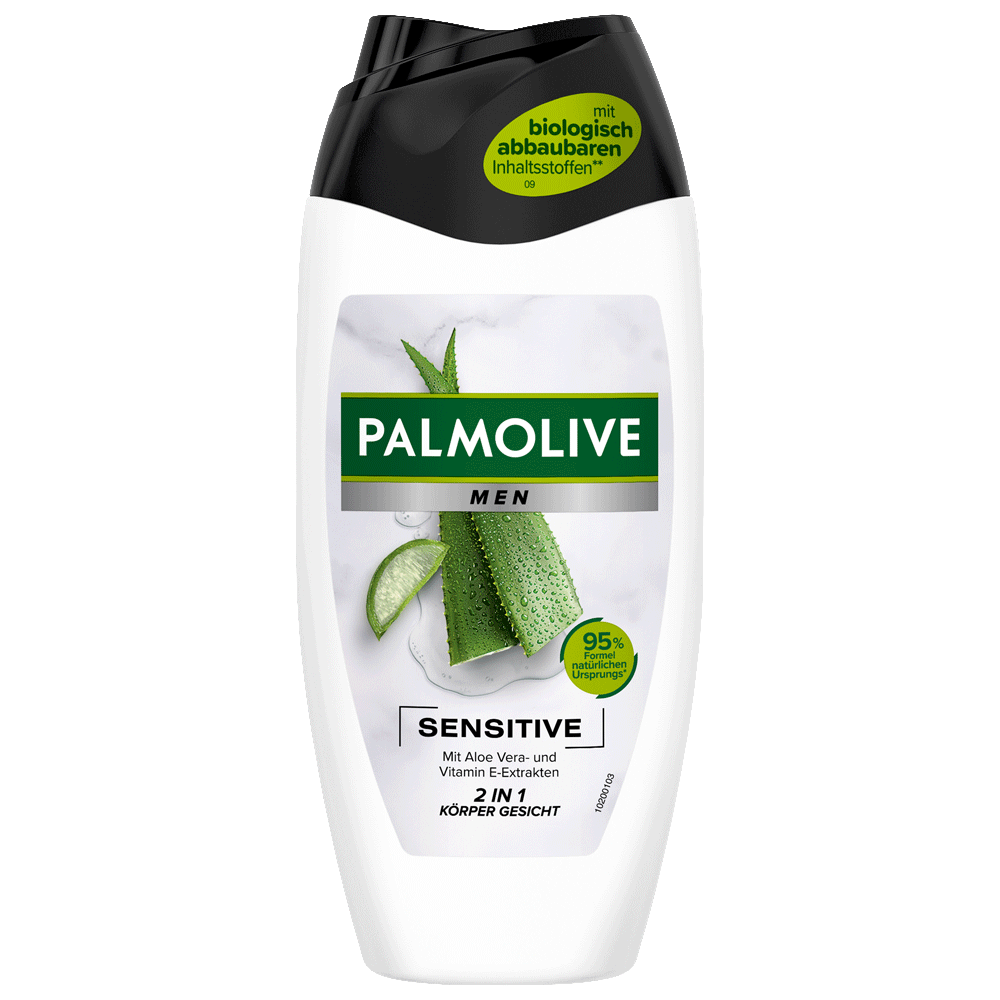 Bild: Palmolive Men Sensitive Duschgel Aloe Vera Vitamin E