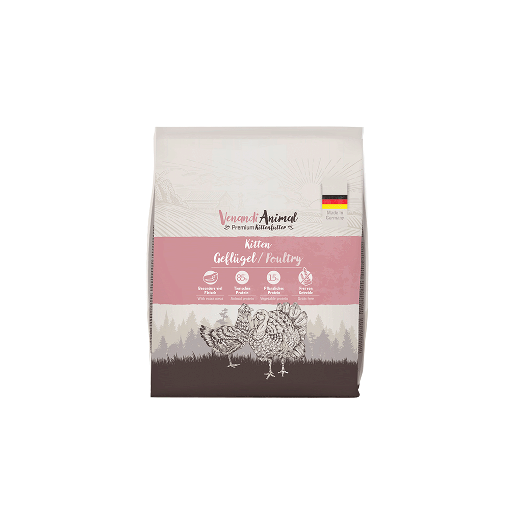 Bild: Venandi Animal Kitten Trockenfutter Geflügel 