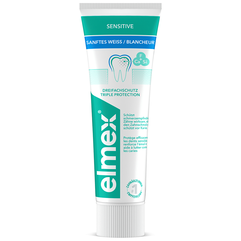 Bild: elmex Sensitive Sanftes Weiß Zahnpasta 