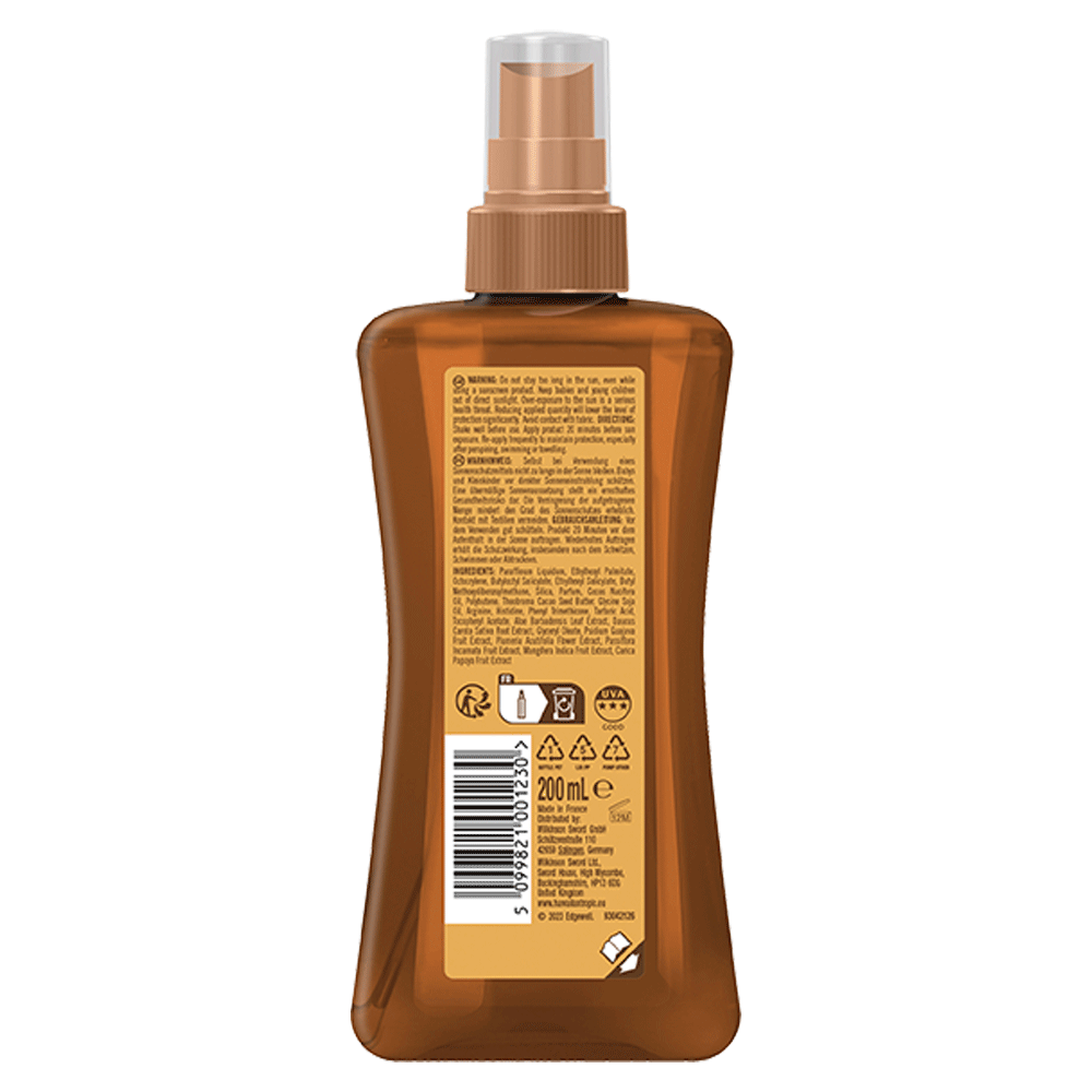 Hawaiian Tropic Protective Dry Spray Oil LSF 20 – 2x 200 Ml, Wasserfest & Schnell Einziehend