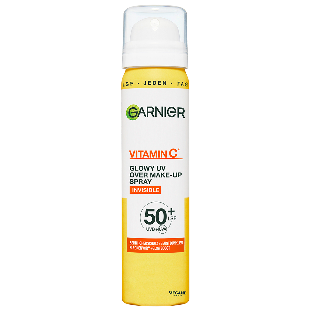 Bild: GARNIER Vitamin C* Glowy UV Over Make-up Spray LSF 50+ 