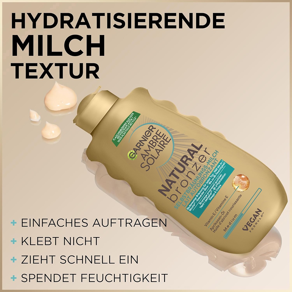 Bild: GARNIER AMBRE SOLAIRE Ambre Solaire Natural Bronzer Selbstbräunungs-Milch 