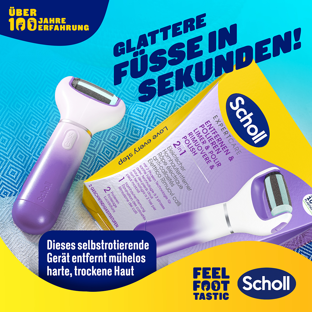 Bild: Scholl Expertcare 2in1 Elektrischer Hornhautentferner Entfernen und Polieren 