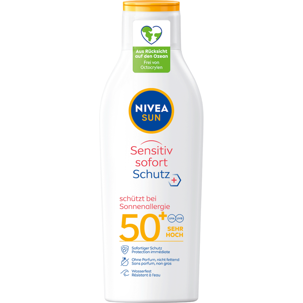 Bild: NIVEA Sun Sensitiv Sofort Schutz Lotion LSF 50+