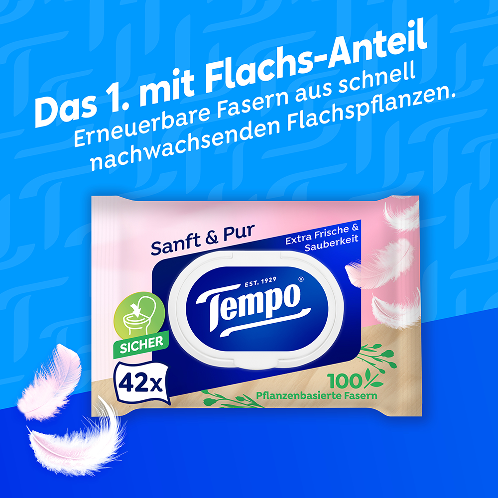 Bild: Tempo Feuchtes Toilettenpapier sanft & pur 