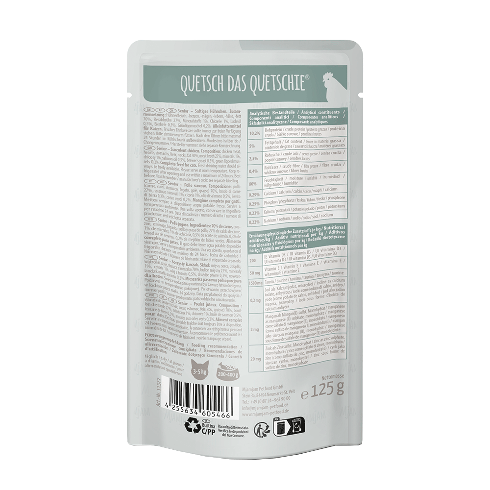 Bild: Mjamjam Quetschie Senior Saftiges Hühnchen 