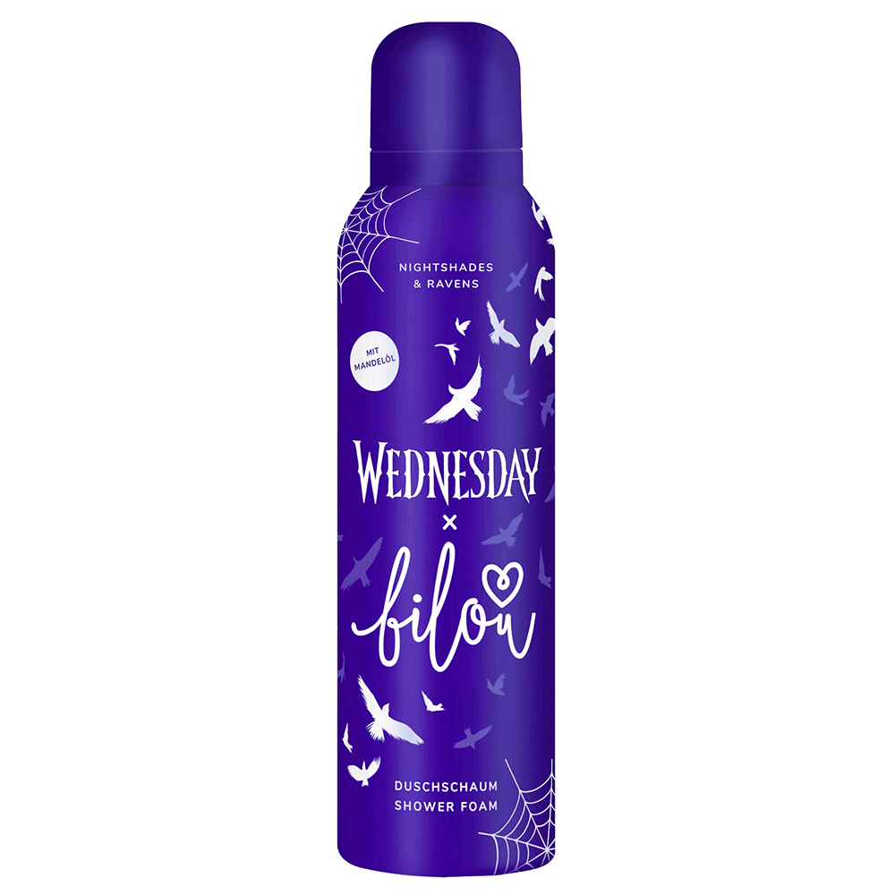Bild: bilou x Wednesday Duschschaum Nightshades and Ravens