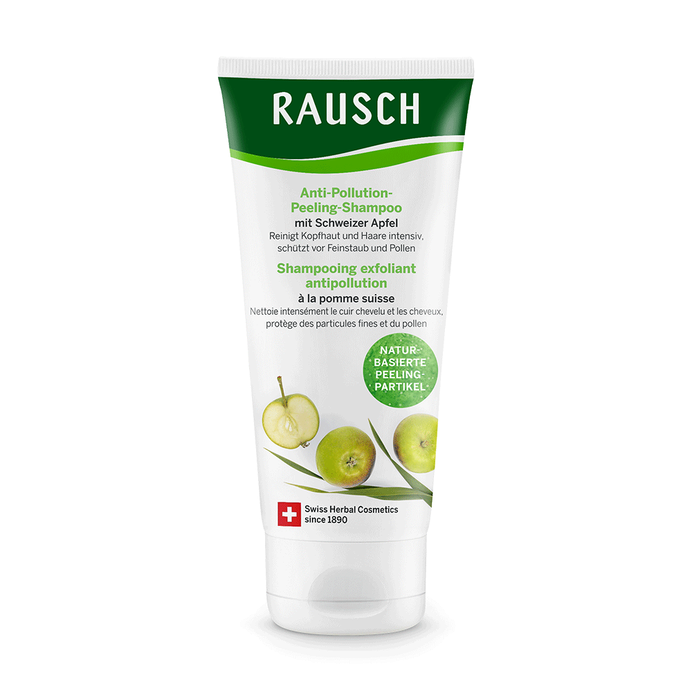 Bild: RAUSCH Anti Pollution Peeling Shampoo Schweizer Apfel