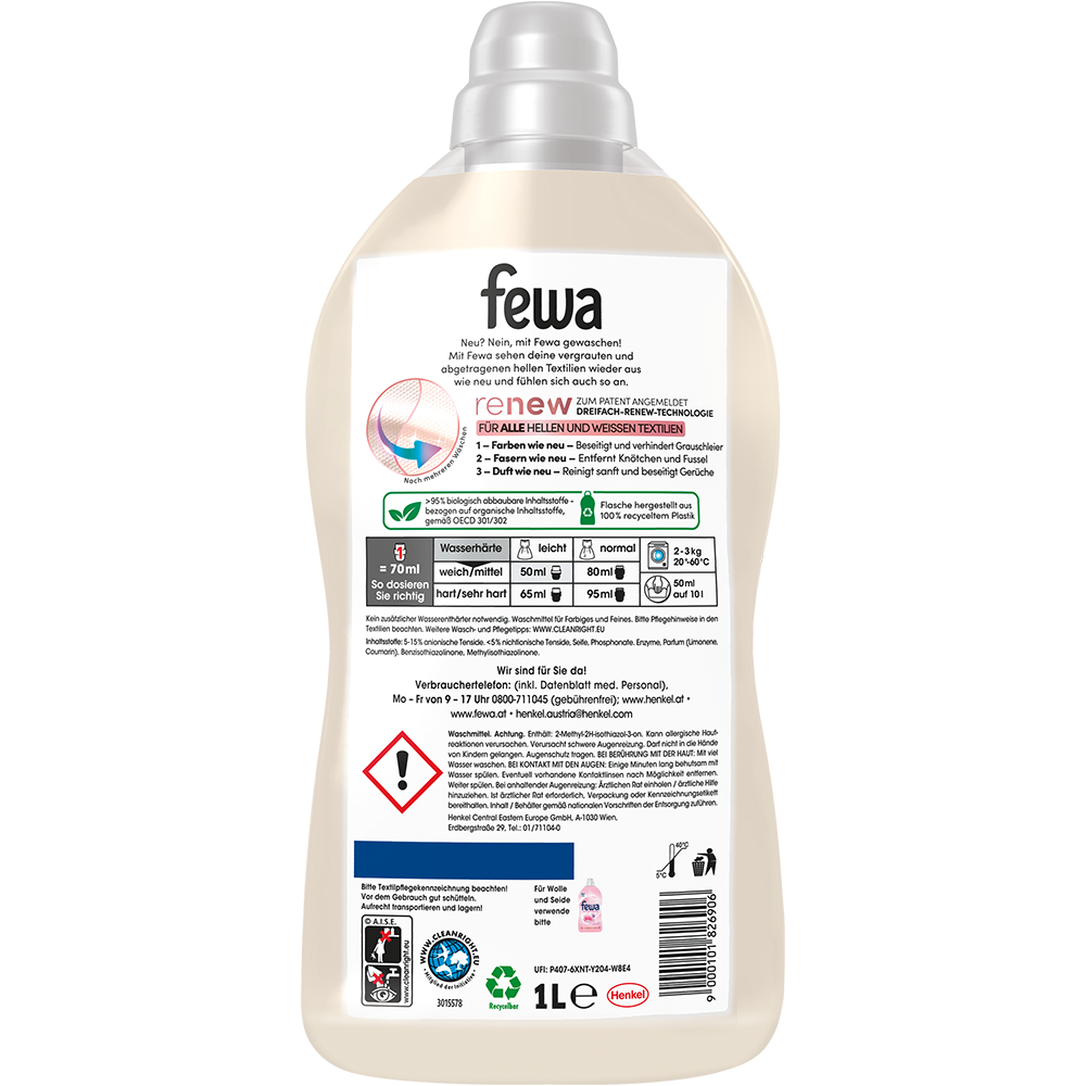 Bild: Fewa Renew Flüssigwaschmittel Color 