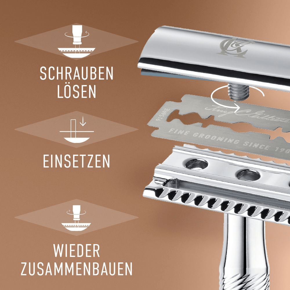 Bild: Gillette King C. Rasierhobel mit sicherer Doppel-Schneidekante Rasierer 