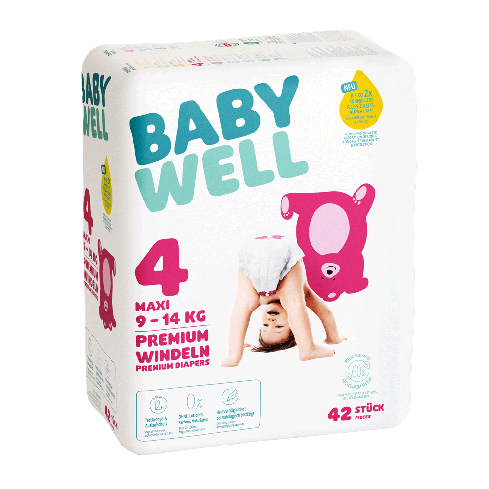 Bild: BABYWELL Premium Windeln Größe 4, 9-14 kg 