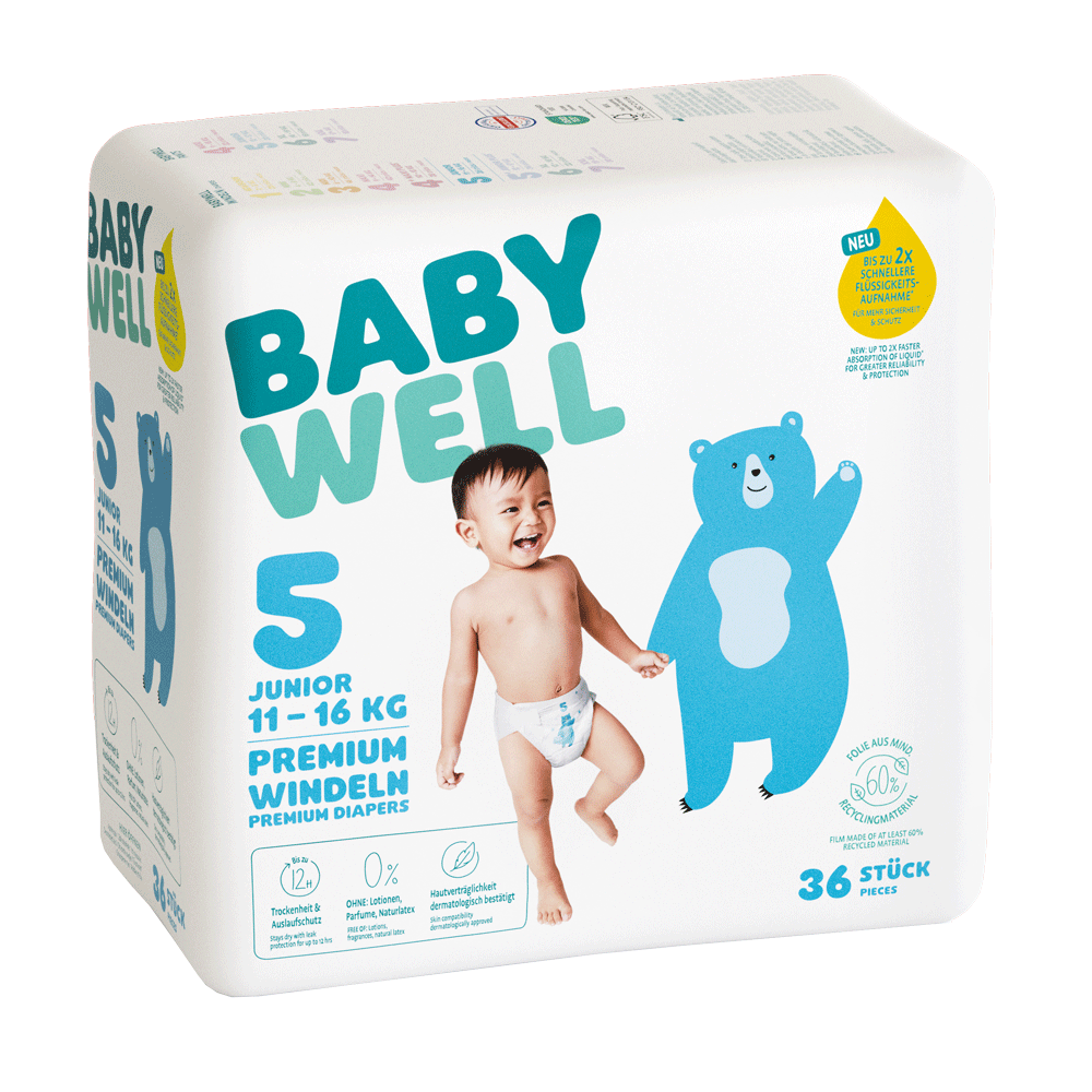 Bild: BABYWELL Premium Windeln Größe 5, 11-16 kg 