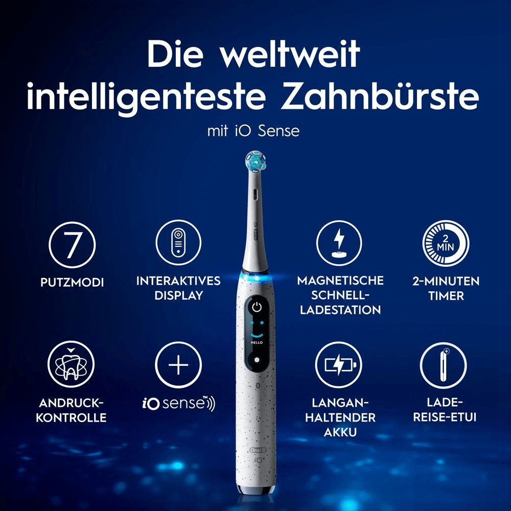 Bild: Oral-B iO Series 10 Elektrische Zahnbürste, Stardust White 