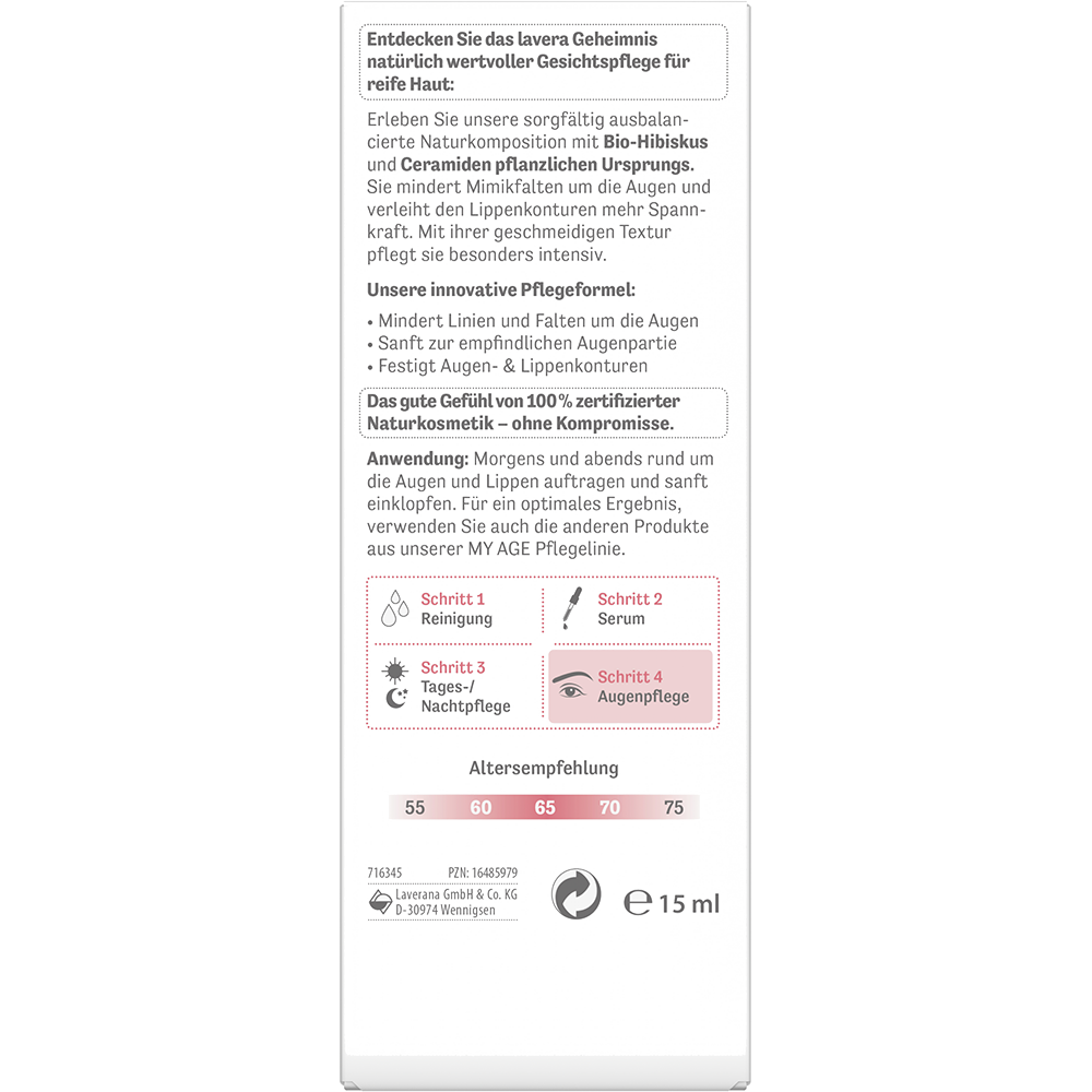 Bild: lavera My Age Augen- & Lippenkonturcreme für Reife Haut 