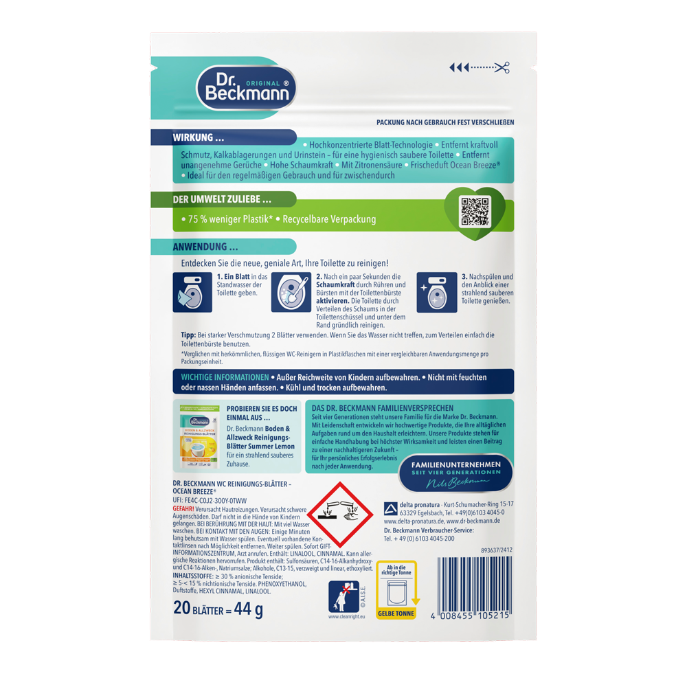 Bild: Dr. Beckmann WC Reinigungsblätter