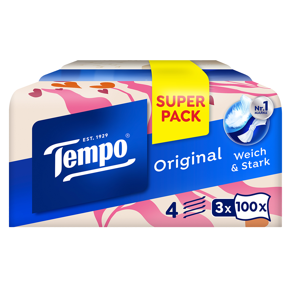 Bild: Tempo Original Taschentücher Trio Box