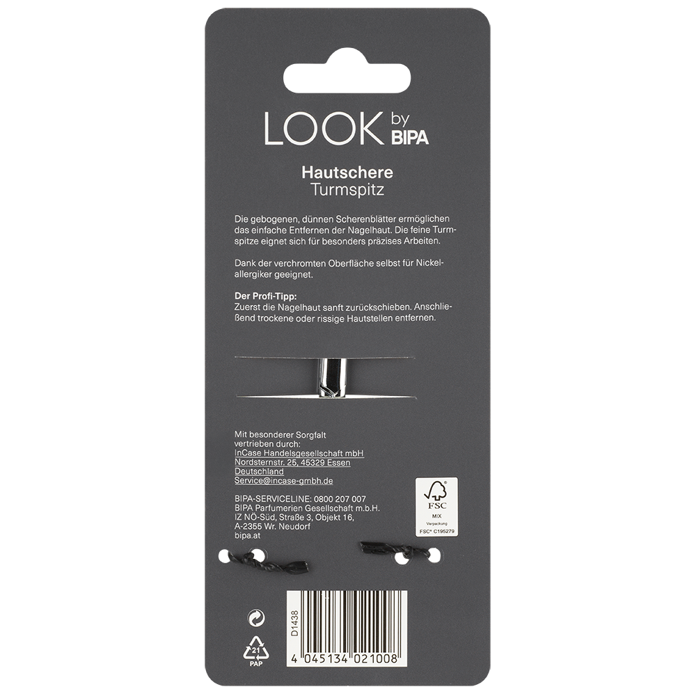 Bild: LOOK BY BIPA Hautschere Turmspitz