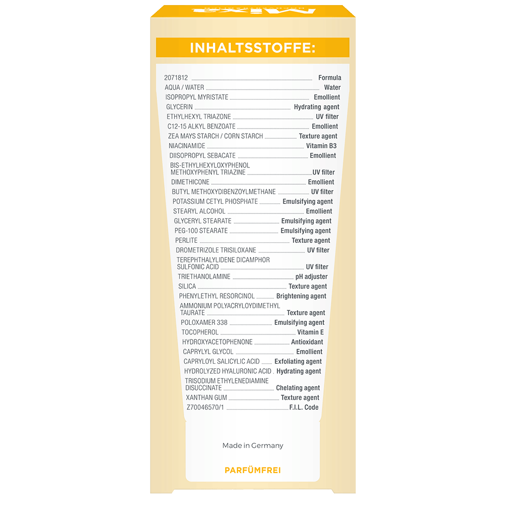 Bild: Mixa Niacinamide Bright Creme LSF 50