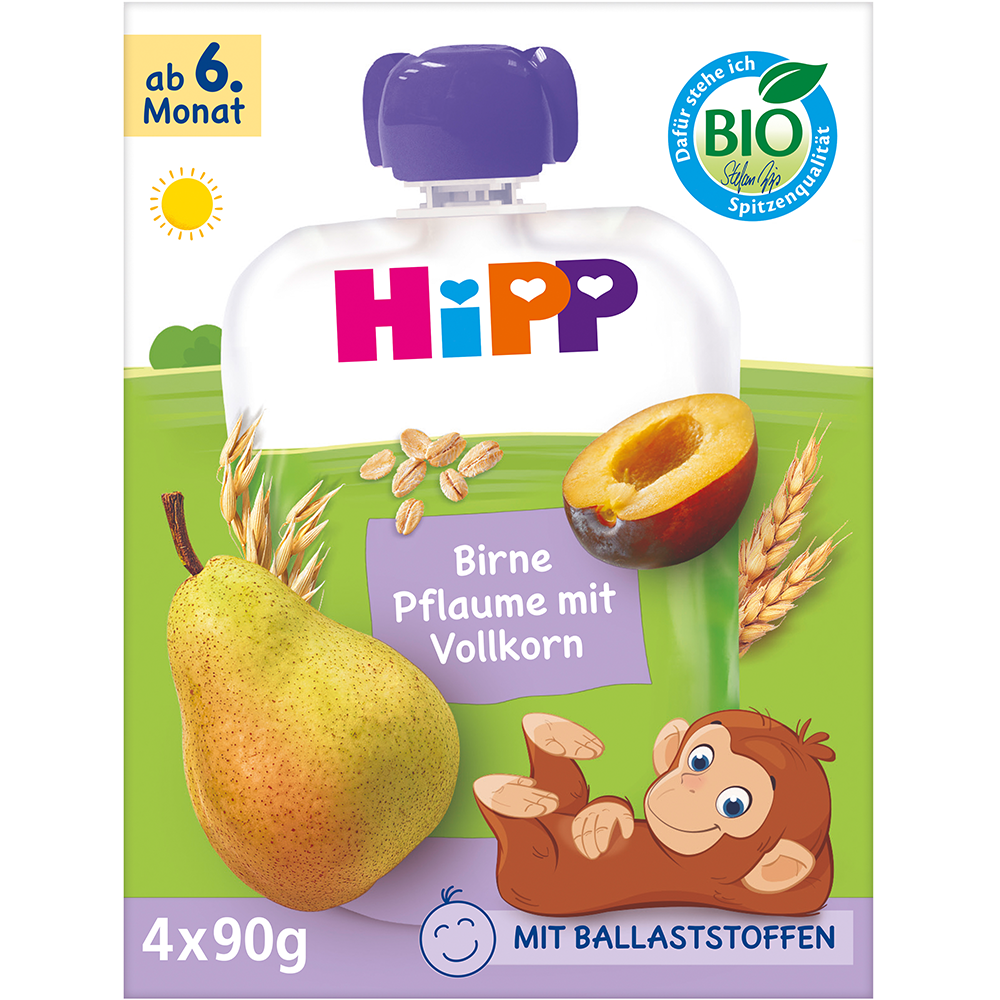 Bild: HiPP Quetschie Birne Pflaume mit Vollkorn 