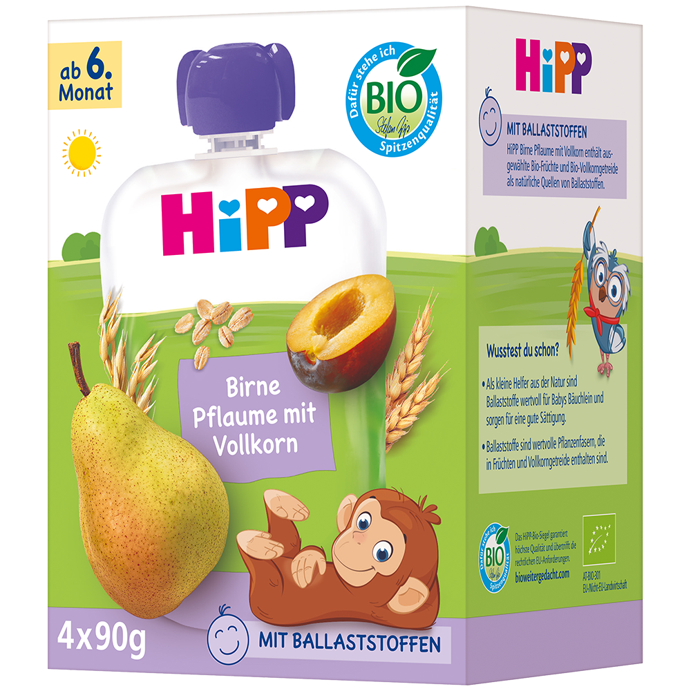 Bild: HiPP Quetschie Birne Pflaume mit Vollkorn 