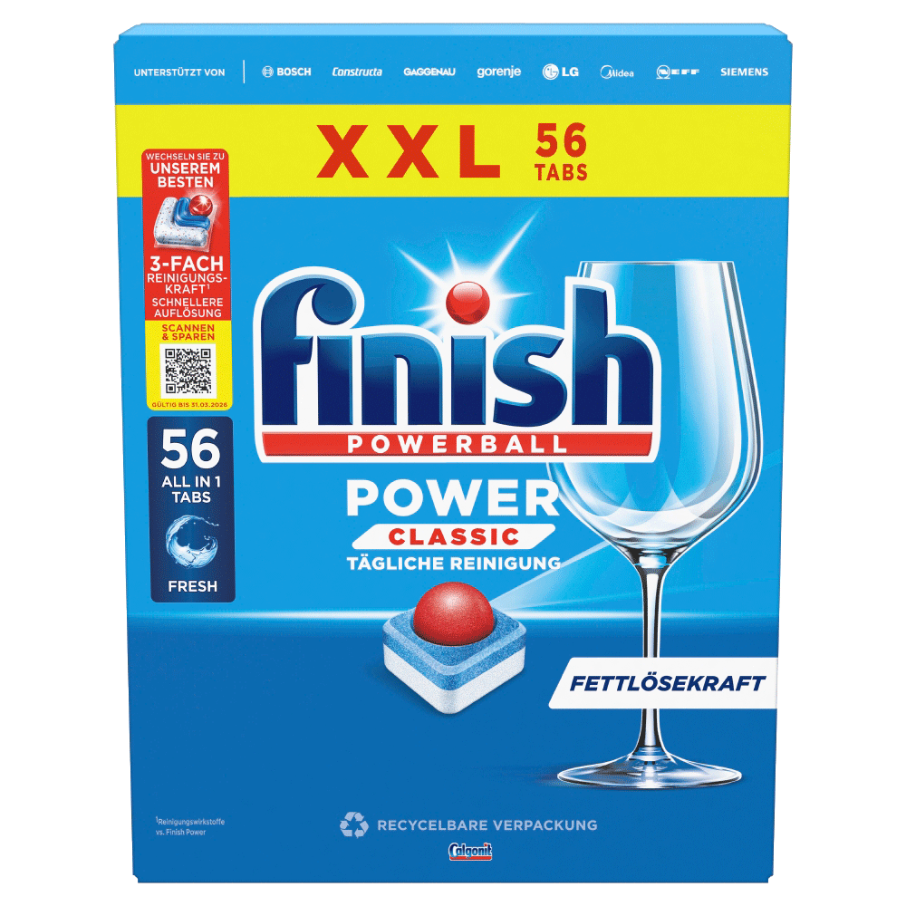 Bild: finish Powerball Power Classic Geschirrspültabs 