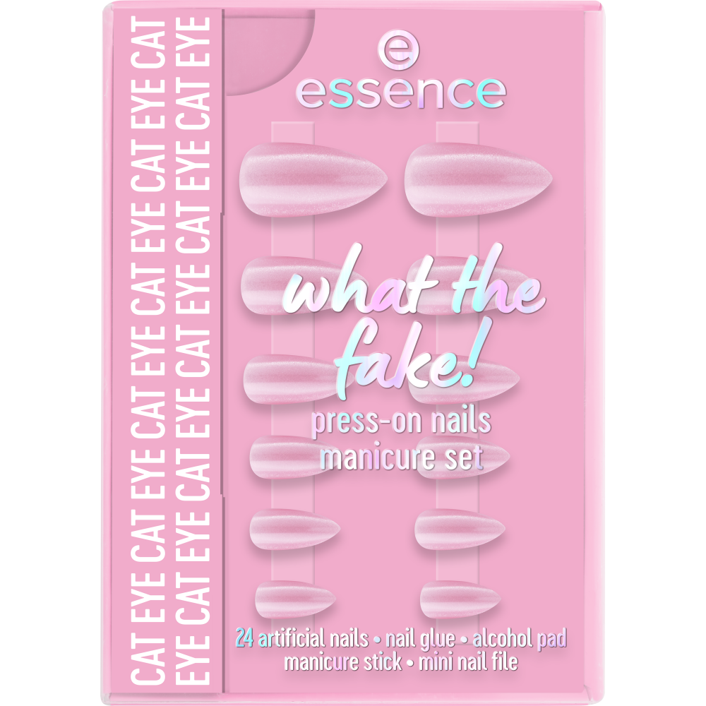 Bild: essence what the fake! PRESS-ON NAILS manicure set CAT EYE 02