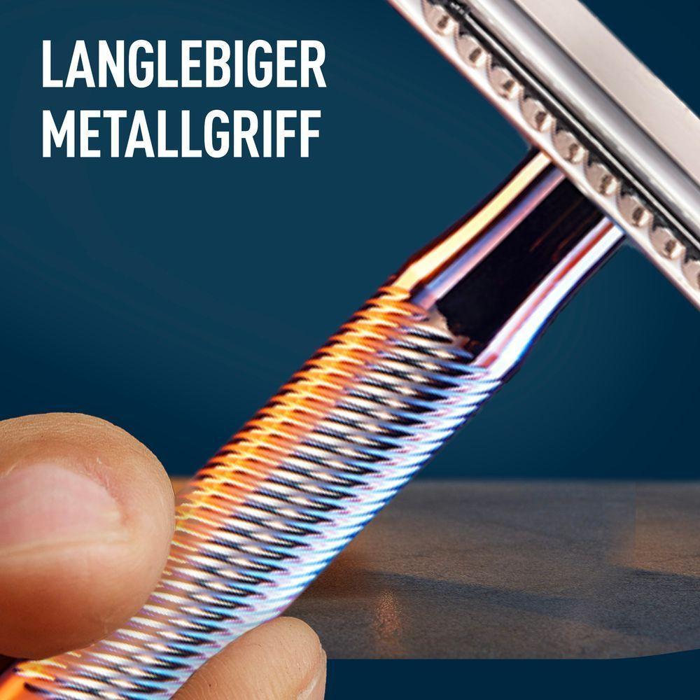 Bild: Gillette King C. Rasierhobel mit sicherer Doppel-Schneidekante Rasierer 
