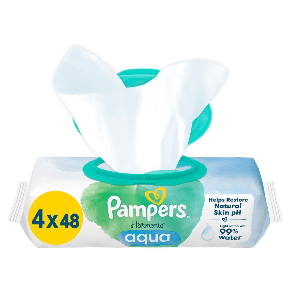 Bild: Pampers Harmonie Aqua Feuchttücher 4x48