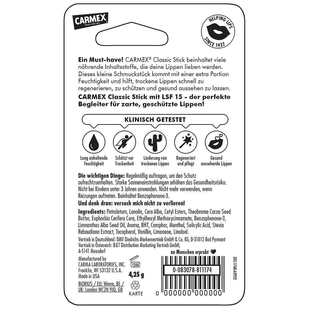 Bild: CARMEX Classic Lippenpflege