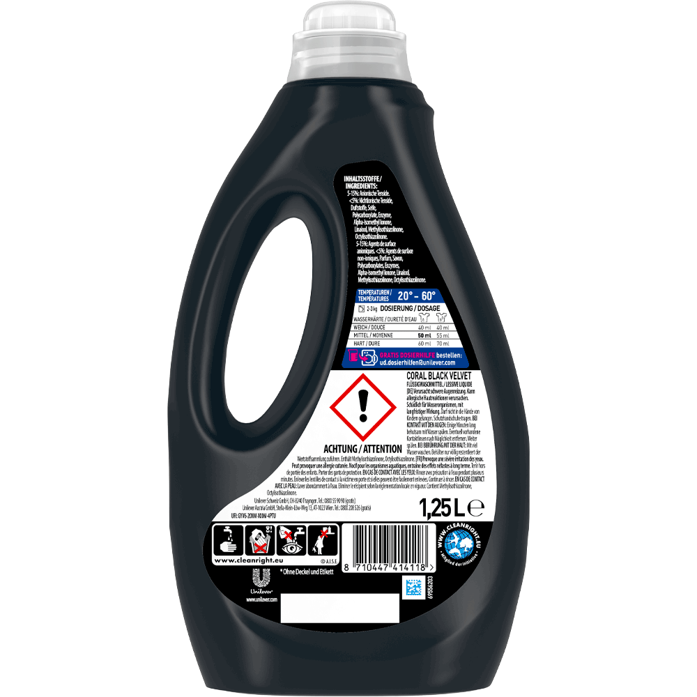 Bild: Coral Colorwaschmittel Black Velvet