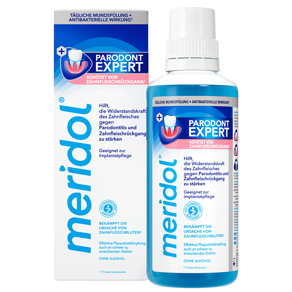 Bild: meridol Mundspülung Parodont Expert