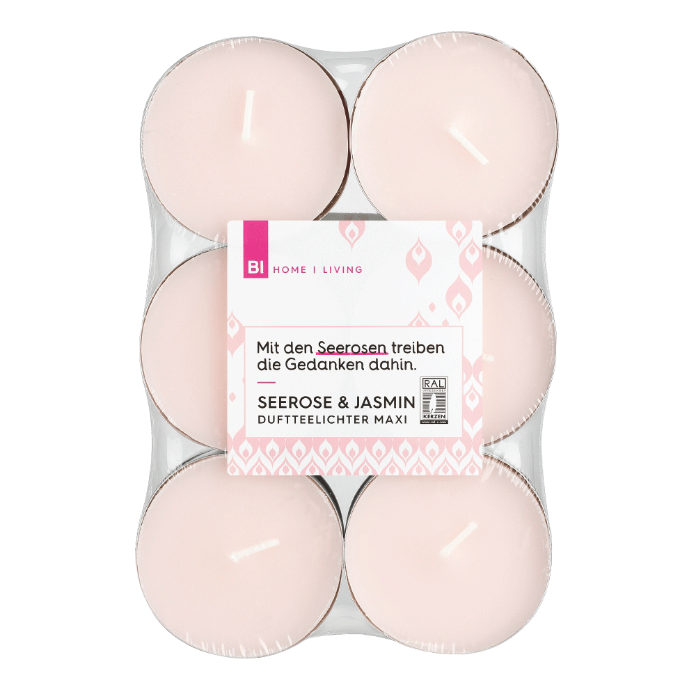 Bild: BI HOME Living Duftteelichter Maxi Seerose