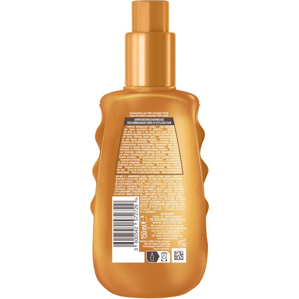 Bild: GARNIER AMBRE SOLAIRE Sonnenschutzspray LSF 50