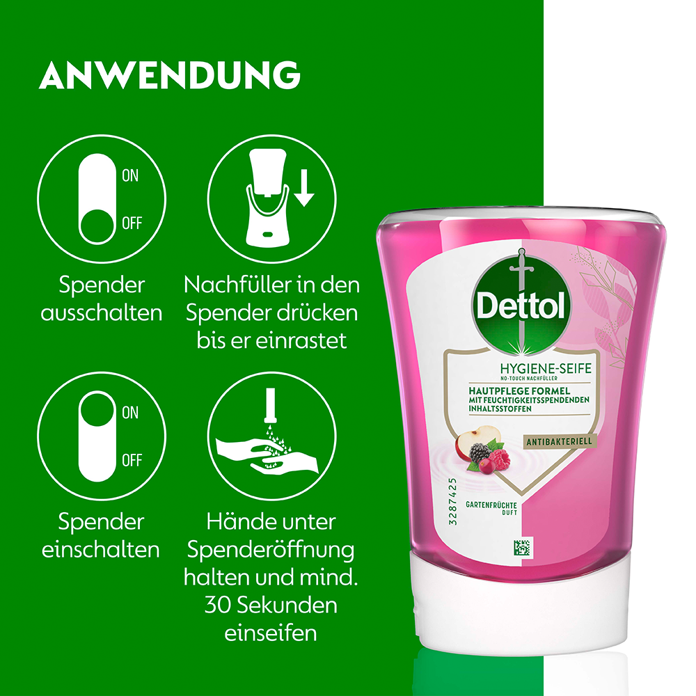 Bild: Dettol No-Touch Nachfüllung Belebend Gartenfrüchte