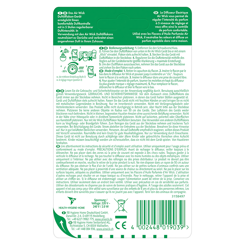 Bild: AIRWICK Dufölflakon Gerät