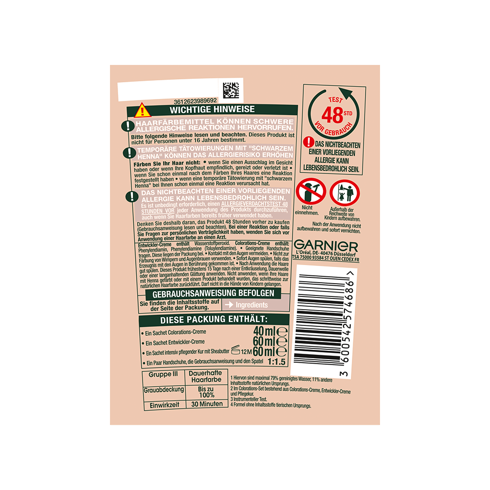 Bild: GARNIER GOOD Dauerhafte Haarfarbe Mitternachts-Schwarz