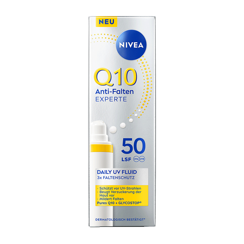 Bild: NIVEA Daily UV Fluid Q10 Anti Falten Experte LSF 50 