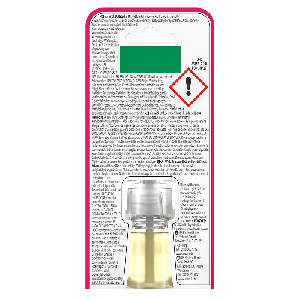 Bild: AIRWICK Duftölflakon Nachfüllung Kirschblüte und Himbeere