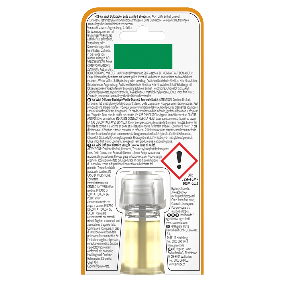 Bild: AIRWICK Duftölflakon Nachfüllung Süße Vanille und Sheabutter