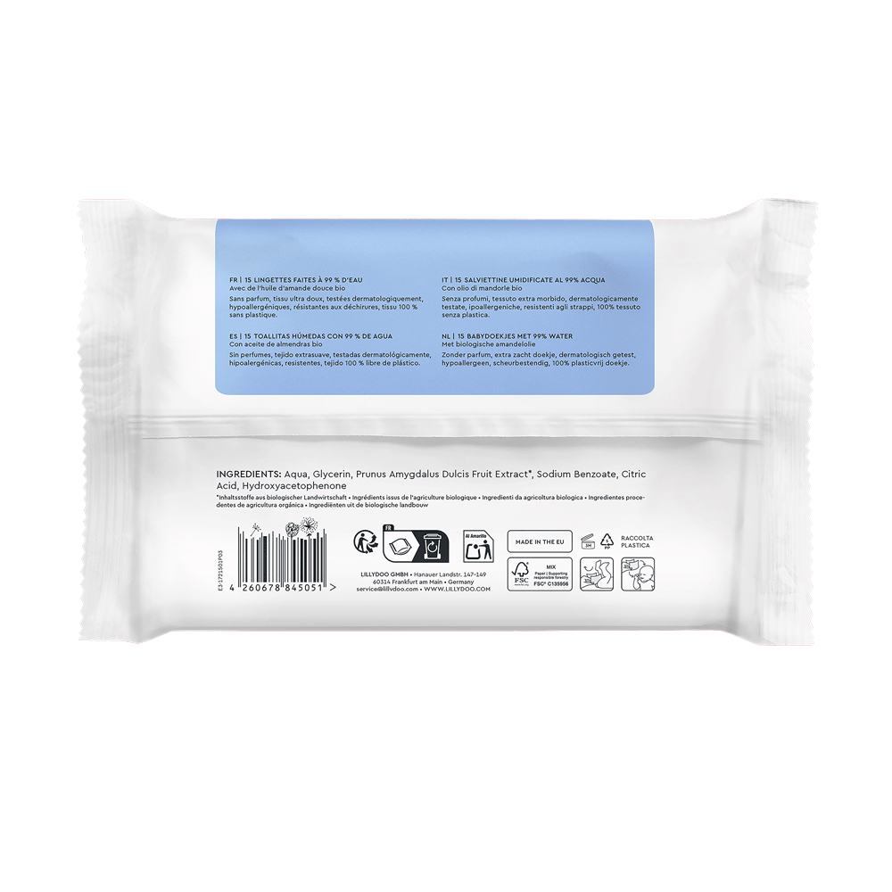 Bild: LILLYDOO Feuchttücher 99% Wasser 