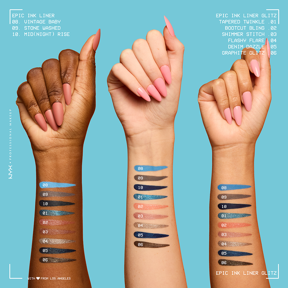 Bild: NYX Professional Make-up Epic Ink Liner Jeanz Glitz shimmer stitch