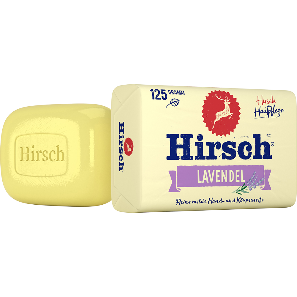 Bild: Hirsch Feste Seife Lavendel 