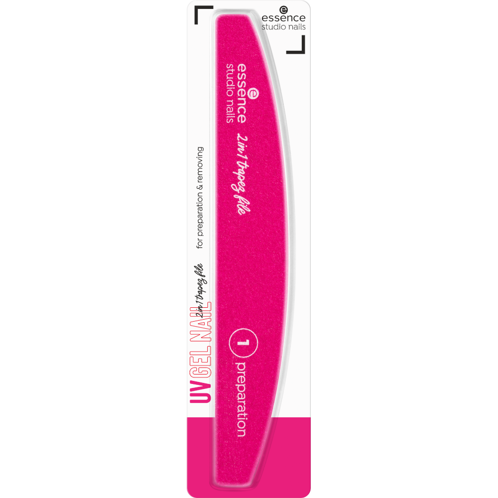 Bild: essence studio nails UV GEL NAIL 2 in 1 trapez file 