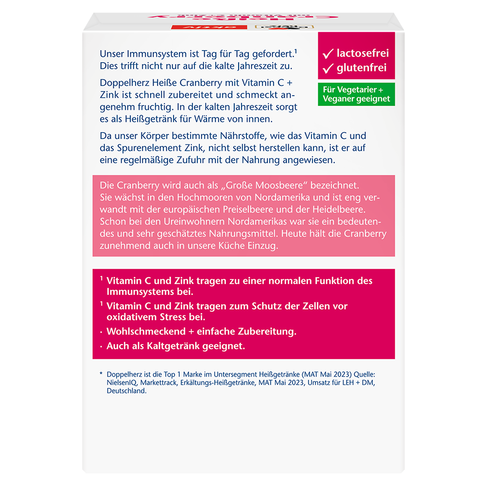 Bild: DOPPELHERZ Heiße Cranberry mit Vitamin C + Zink